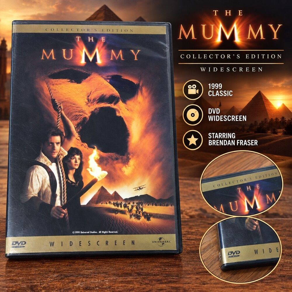 The Mummy DVD 1999 Collector's Edition Widescreen Brendan Fraser 20636